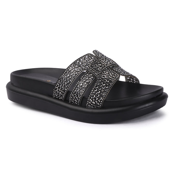 Crystal Embellished Platform Slides