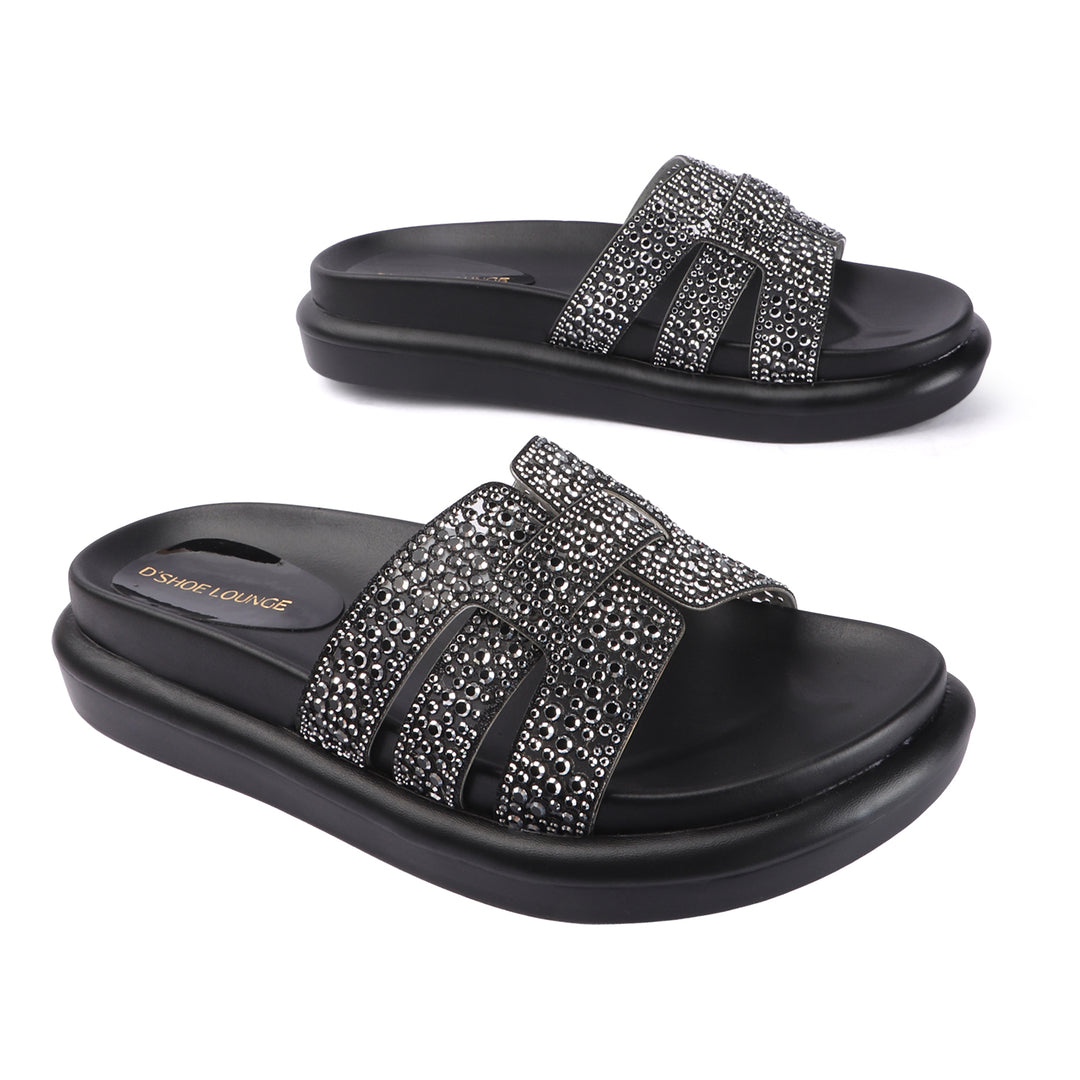 Crystal Embellished Platform Slides