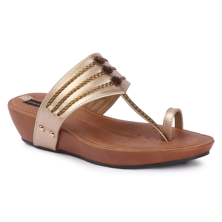 Wedge Kolhapuri-Style Sandals